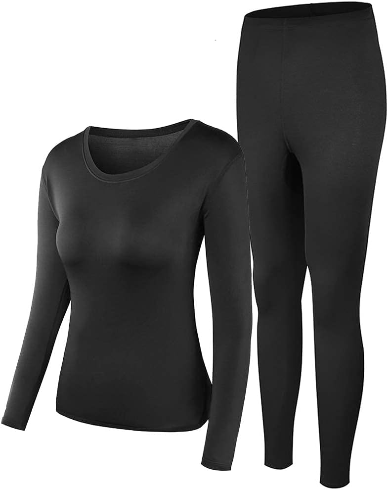 Thermal Underwear Women Ultra-Soft Long  Set Base Layer Skiing Winter Warm Top & Bottom