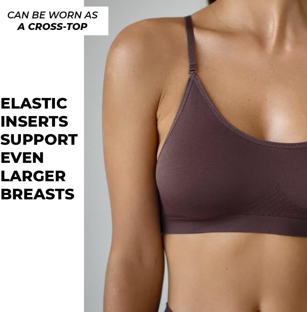 Seamless  and Thong Set for Women Soft Stretch No Show Lingerie, Wireless Matching Underwear, Everyday Set