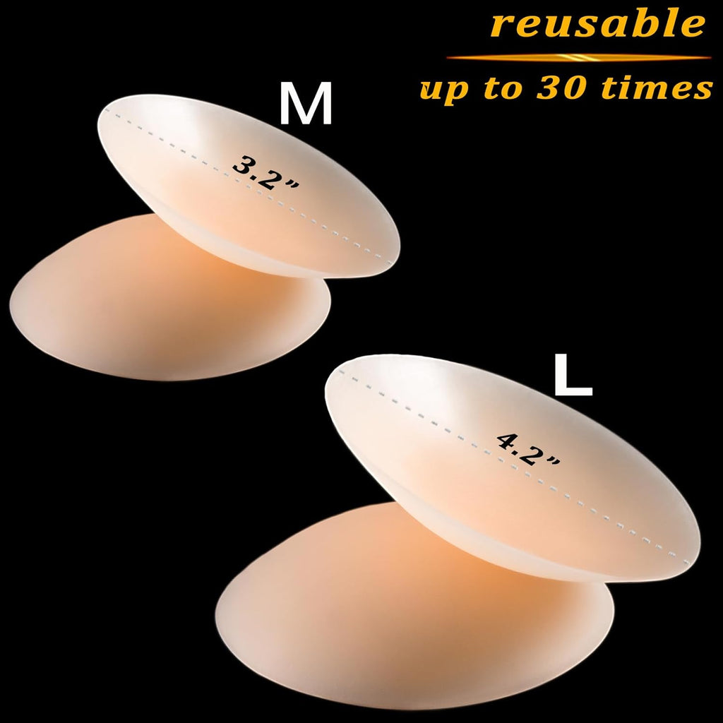 Nipple Covers for Women,Waterproof Silicone Nipple Pasties Reusable,Ultra Thin Adhesive Nipple Cover Petals