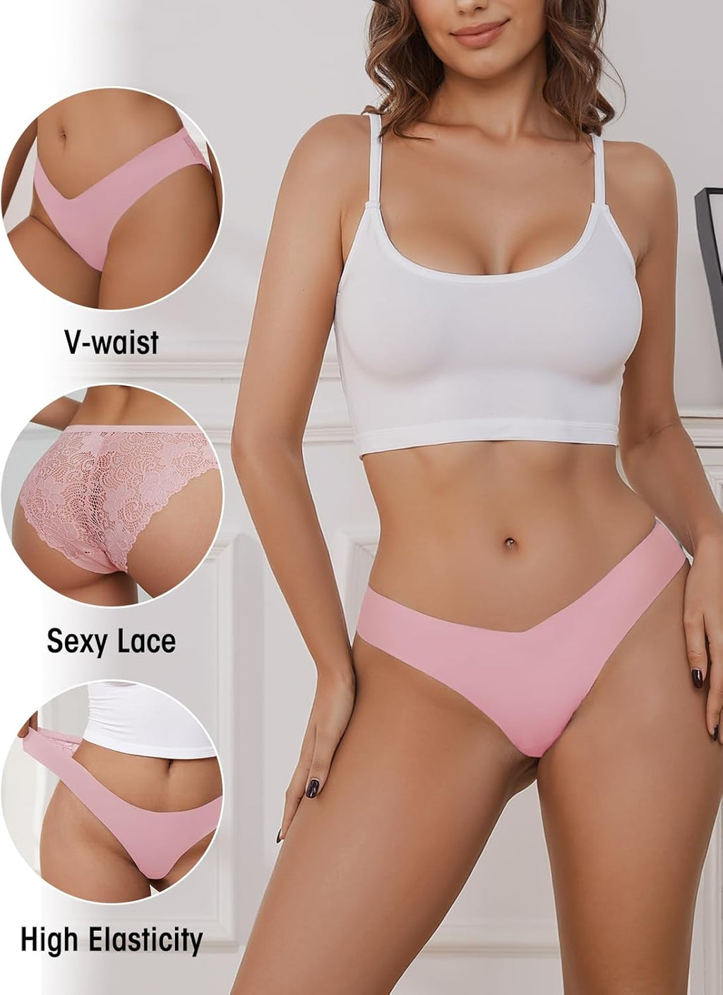 Sexy  Women Underwear Comfortable Seamless Panties Luxurious Lace Bikini Briefs