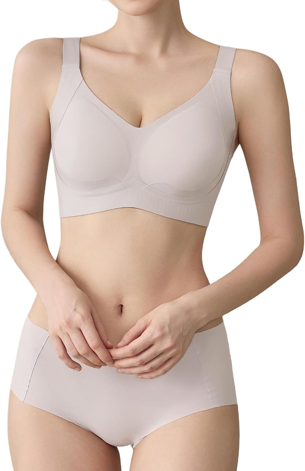 Bra and Panty Set Push-Up and Sports, Seamless Breathable Wireless Underwear Lingerie, Comfortable Intimate for Everyday Wear