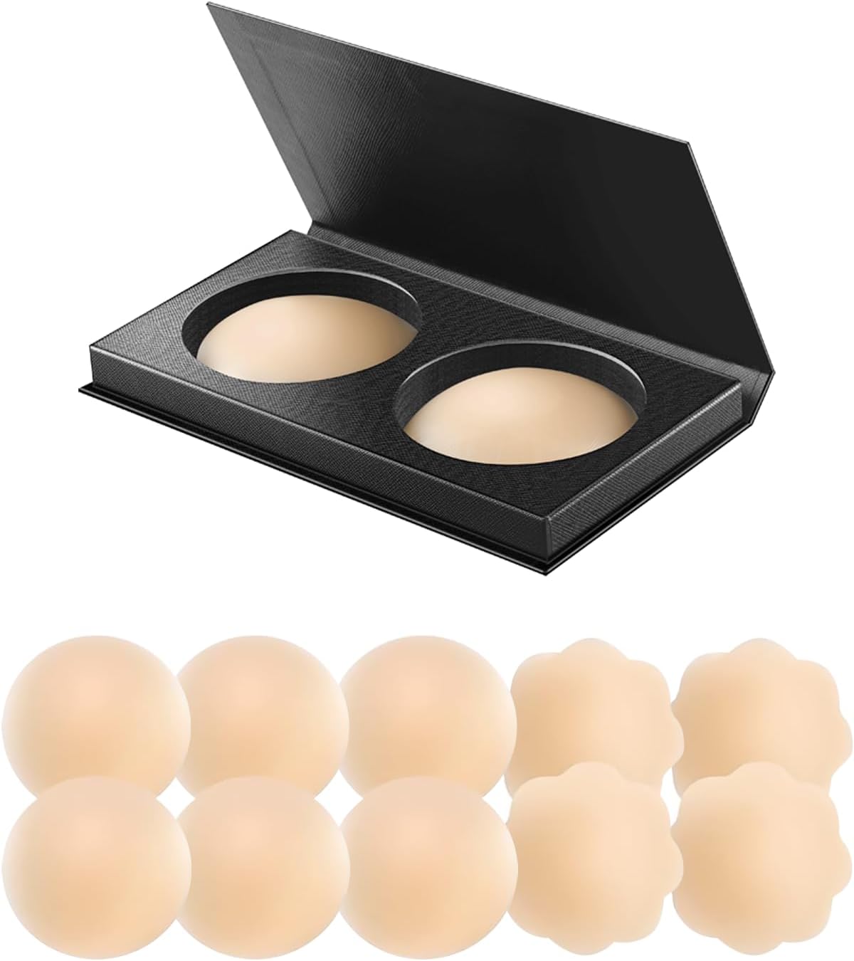 5 Pairs Nipple Cover for Women Reusable, Adhesive Silicone Nipple Pasties, Sticky Bra Pasties Petals