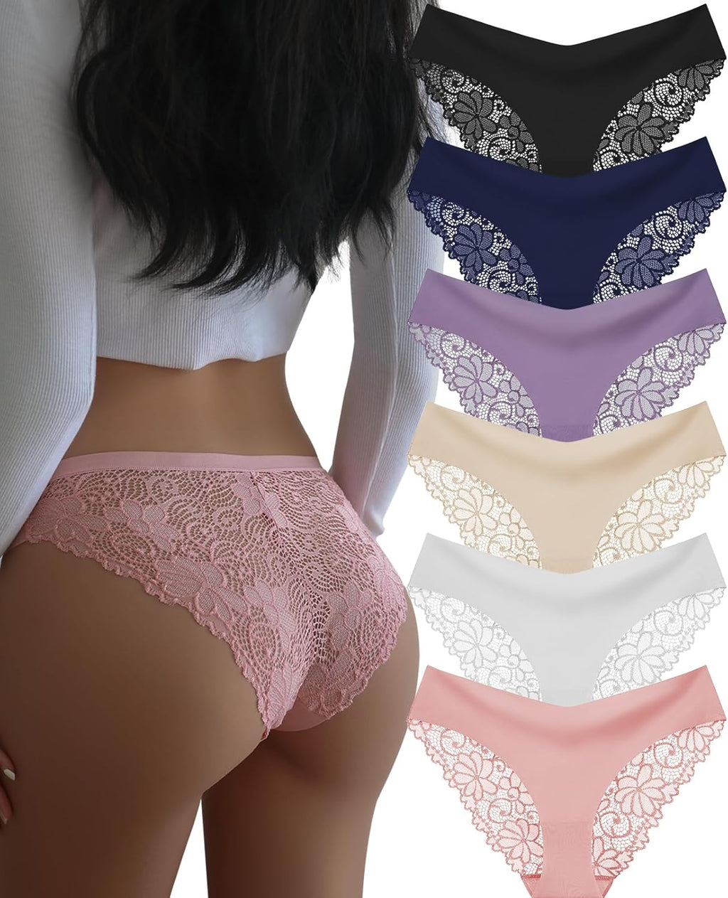 Sexy  Women Underwear Comfortable Seamless Panties Luxurious Lace Bikini Briefs