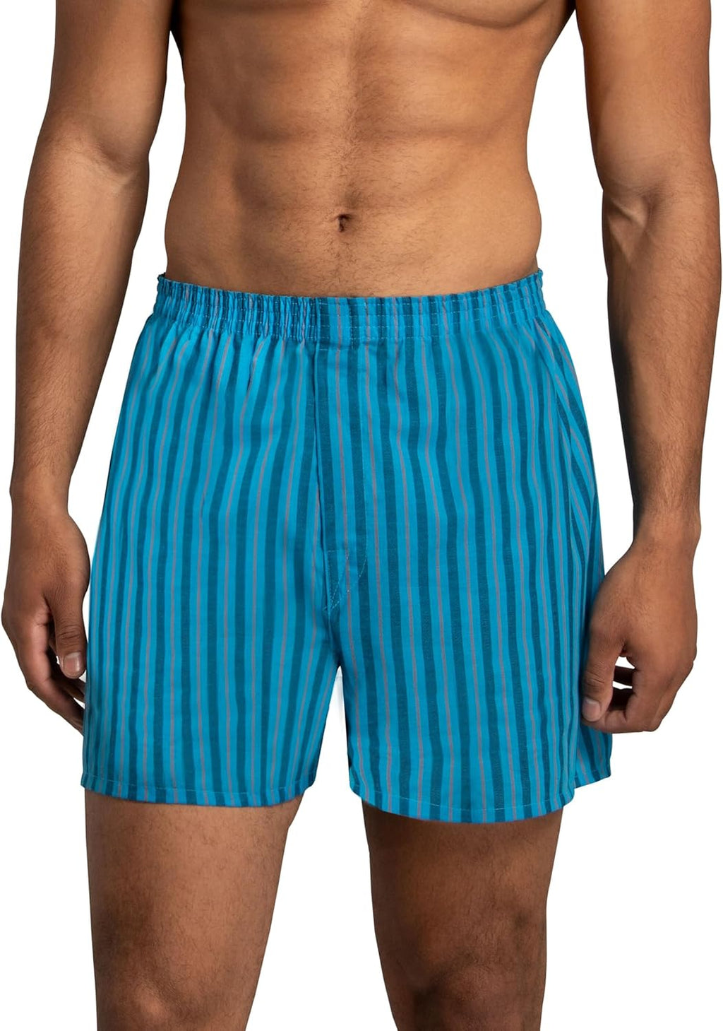 Men's Tag Free Woven Boxer Shorts, Relaxed Fit, Moisture Wicking, Assorted Color Multipacks