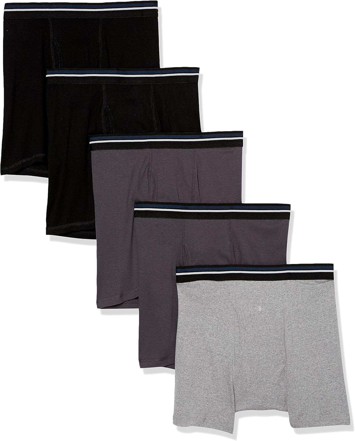 Men's Underwear Boxer Briefs, Comfortable Cotton, Tag-Free, Pack of 5