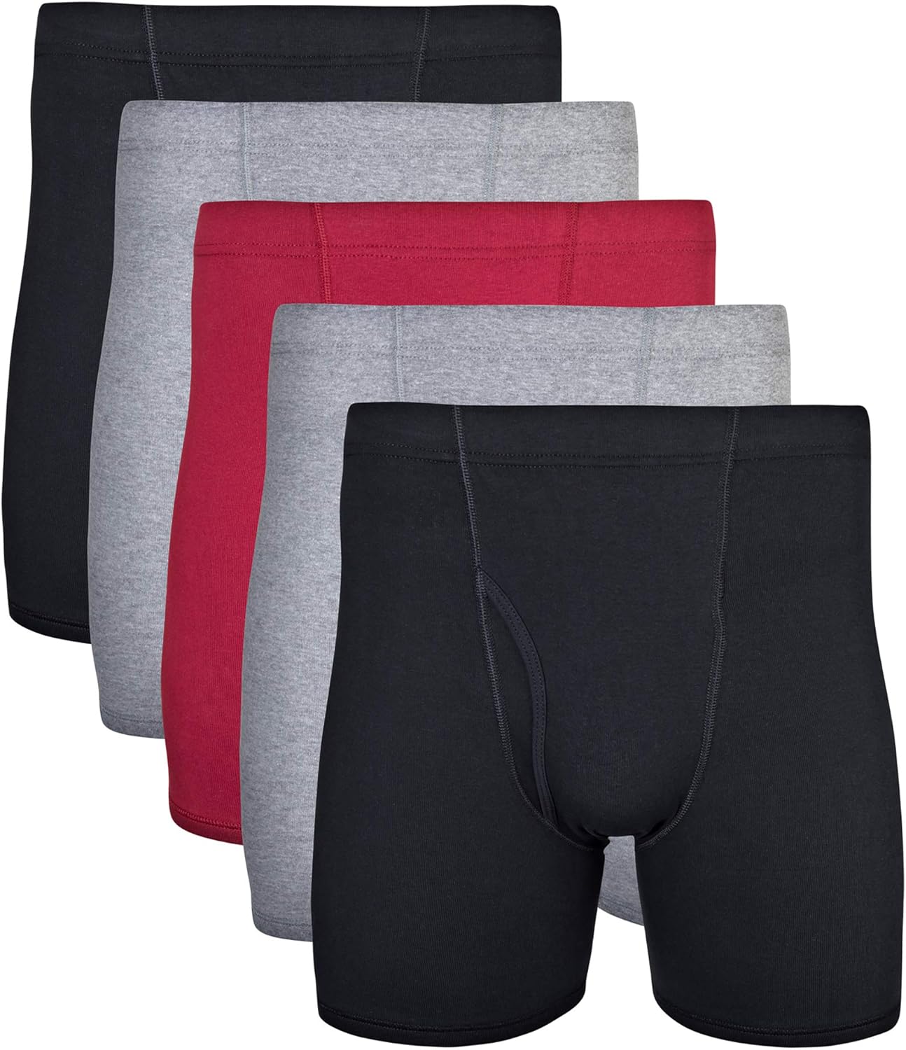 Men's Underwear Covered Waistband Boxer Briefs, Multipack