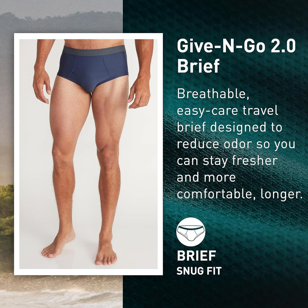 Men's  2.0 Brief - Breathable Durable Easy Care Travel Underwear